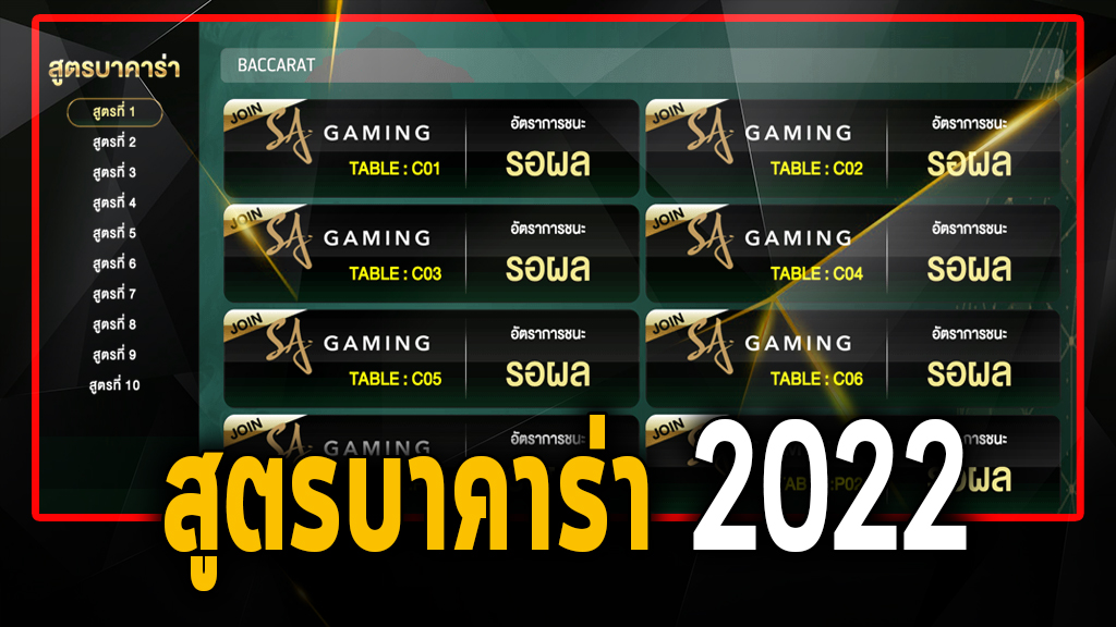 สูตรบาคาร่า 2022 ฟรี